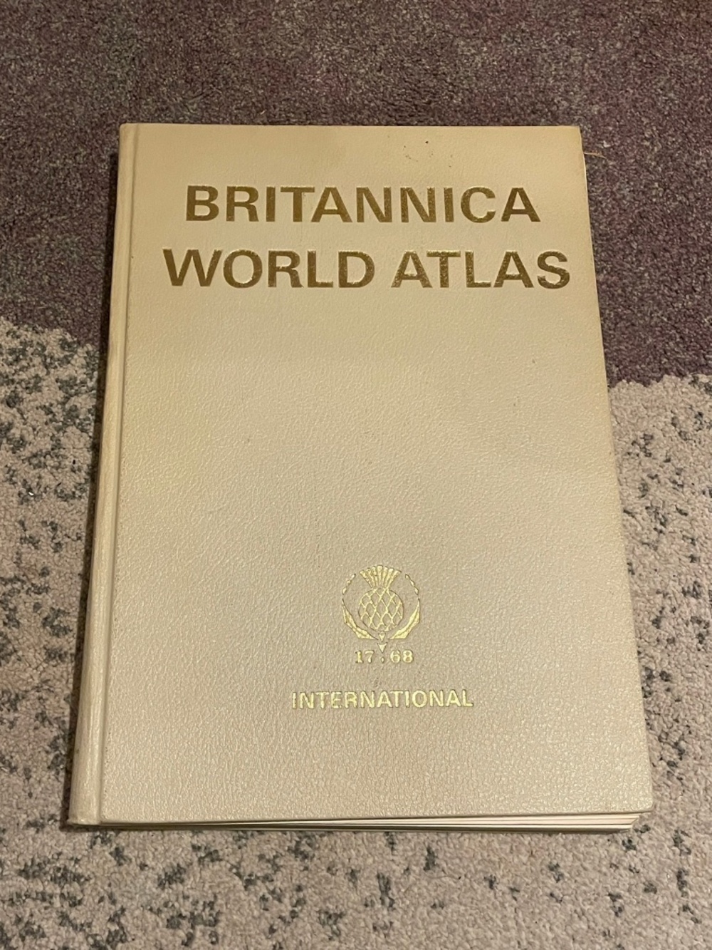 Vintage c.1960s Britannica World Atlas International Hardcover Map Book Pre-1966